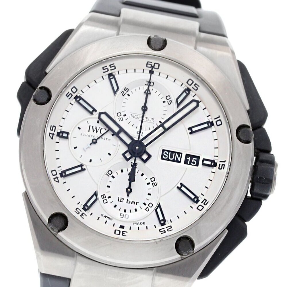 IWC In junior IW386501 Double chronograph Silver Dial Auto Men's Watch_832088